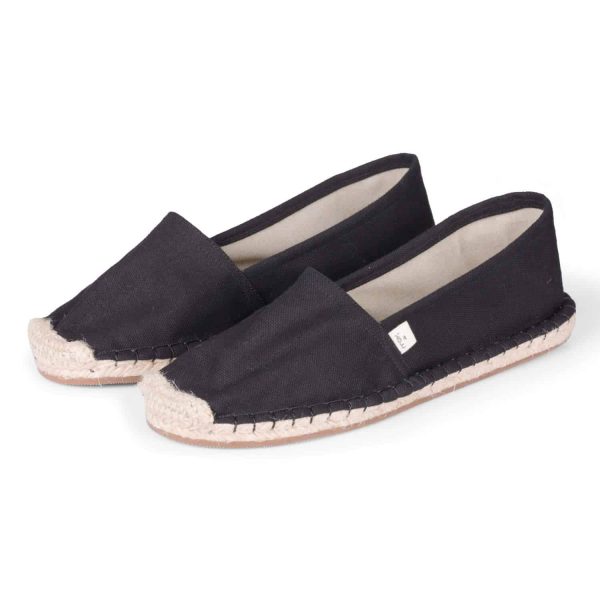 Classic Jet Black Espadrilles for Women