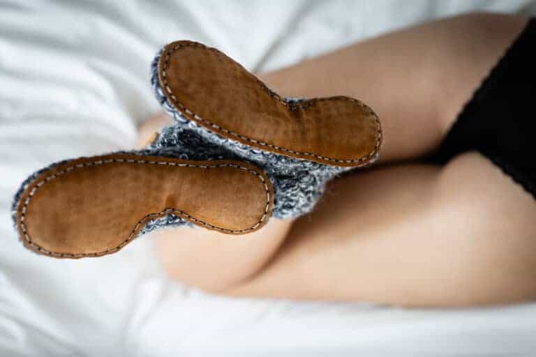 Handmade wool slippers