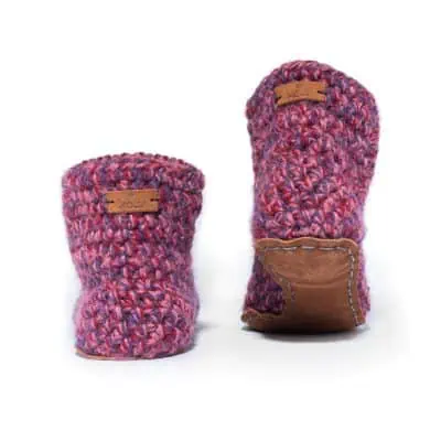 Heather Wool Bamboo Bootie Slippers