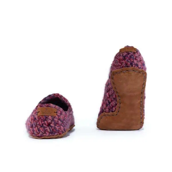 Heather Pink Original Wool Slippers for Men and Women