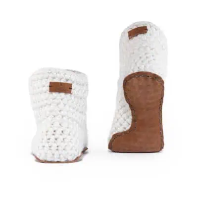 Snow Wool Bamboo Bootie Slippers