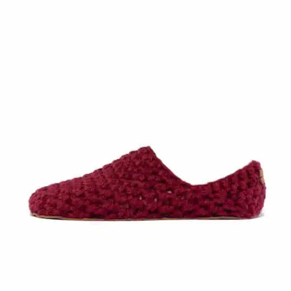 Wine Red Original Wool Slippers for Men and Women