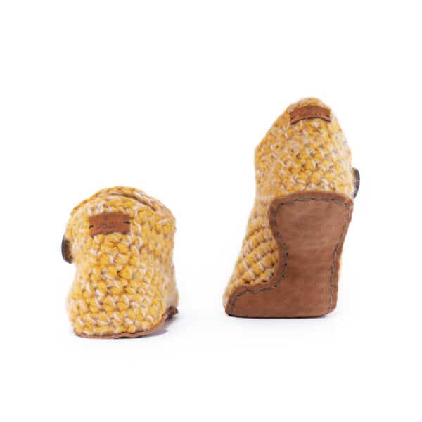 Butterscotch Yellow Bamboo Wool Slippers for Men and Women