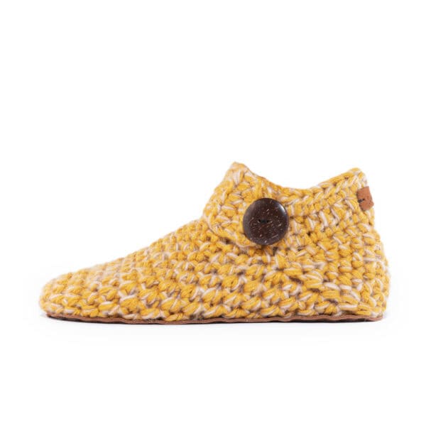 Butterscotch Yellow Bamboo Wool Slippers for Men and Women