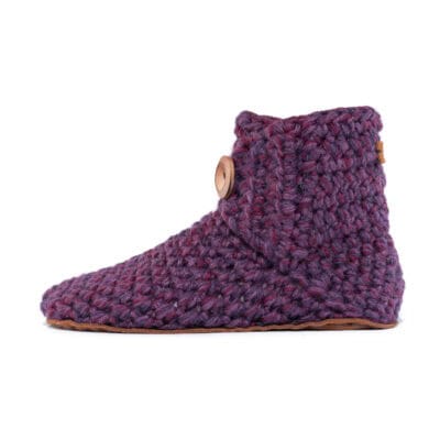 Lavender Bamboo Wool Slippers | High Top