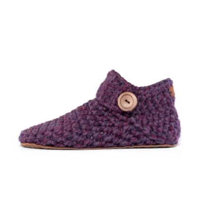 Lavender Wool Bamboo Ankle Booties