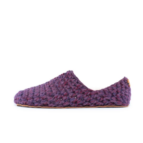 Lavender Purple Bamboo Wool Slippers for Men and Women