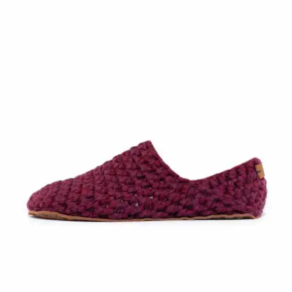 Mulberry Red Bamboo Wool Slippers Kingdom of Wow