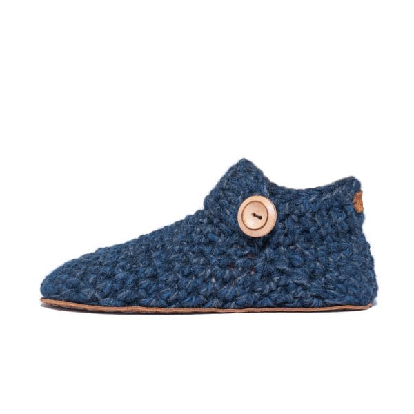 Midnight Blue Wool Bamboo Slippers by Kingdom of Wow