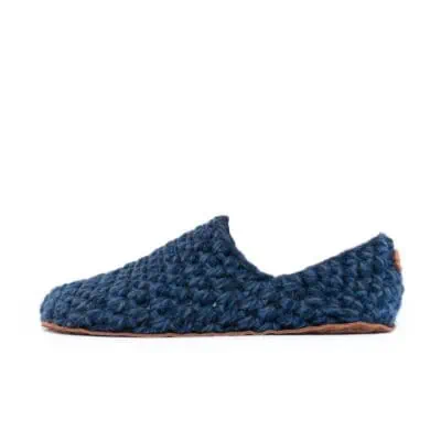 Midnight Blue Bamboo Wool Slippers