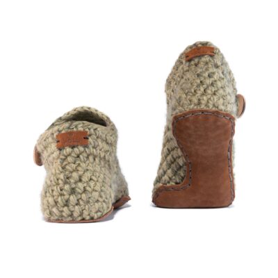 Winter Moss Bamboo Wool Ankle Booties