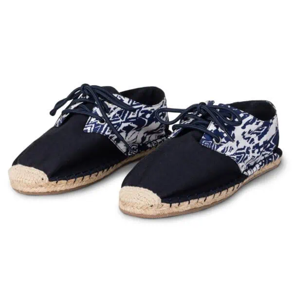 Blue Tribal Espadrilles Lace Ups by Kingdom of Wow for Men and Women