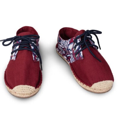 Rote Desert Lace Up Espadrilles für Frauen