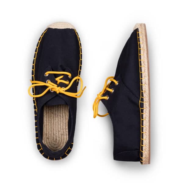 Men's Navy Blue Espadrille Lace Ups by Kingdom of Wow