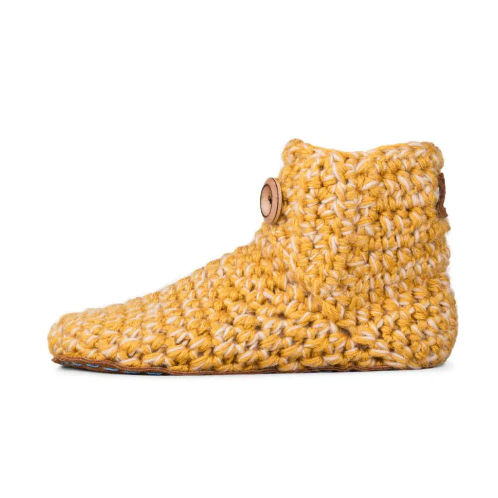 Floris x KOW Bamboo Wool Slippers Sloffen by Kingdom of Wow Butterscotch Yellow