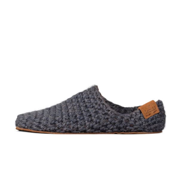 Handmade Wool Bamboo Summer Slippers in Charcoal Grey for Men and Women