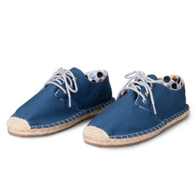 Blue Retro Lace Up Espadrilles for Men