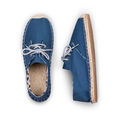 Blue Retro Lace Up Espadrilles for Men