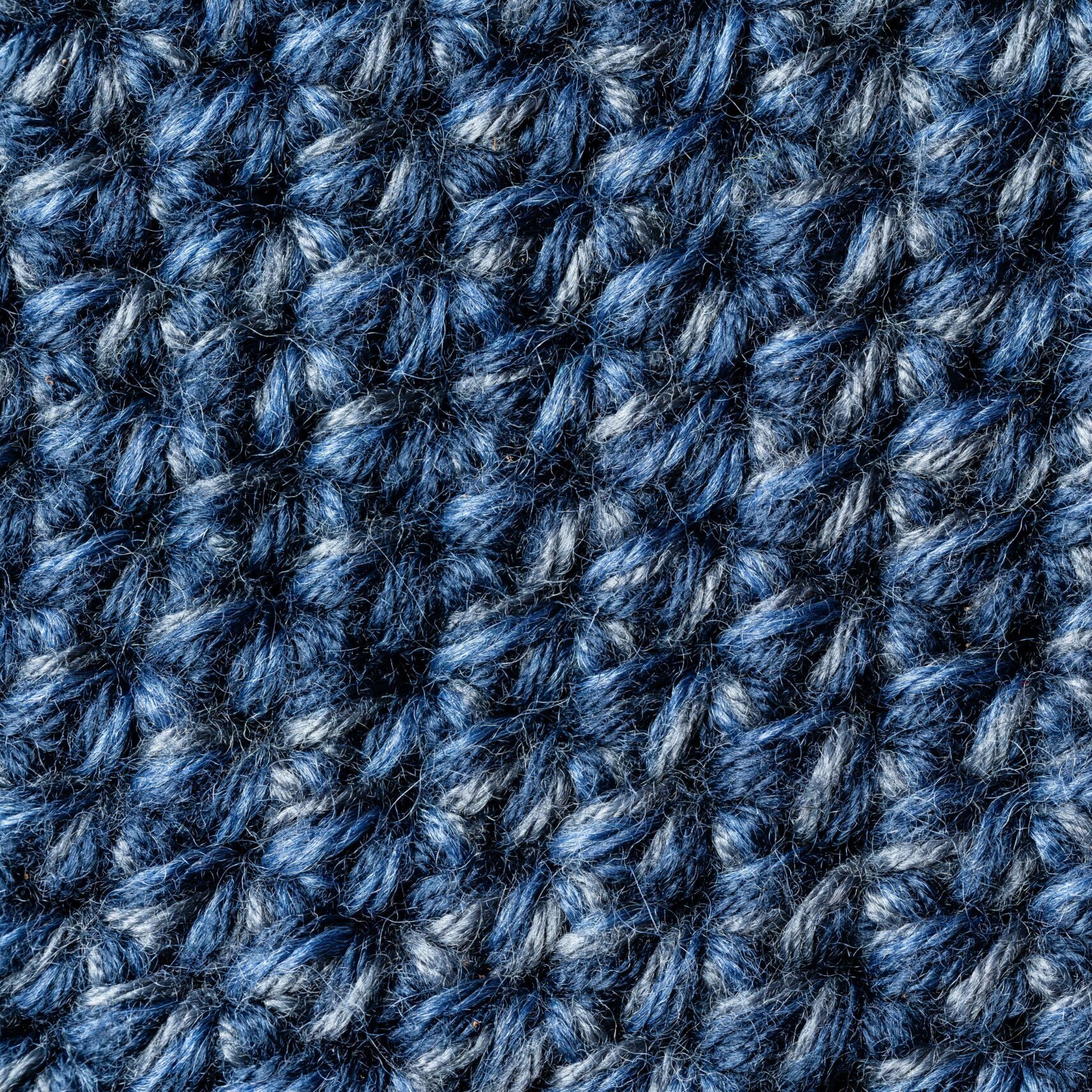Crochet wool sample_midnight blue