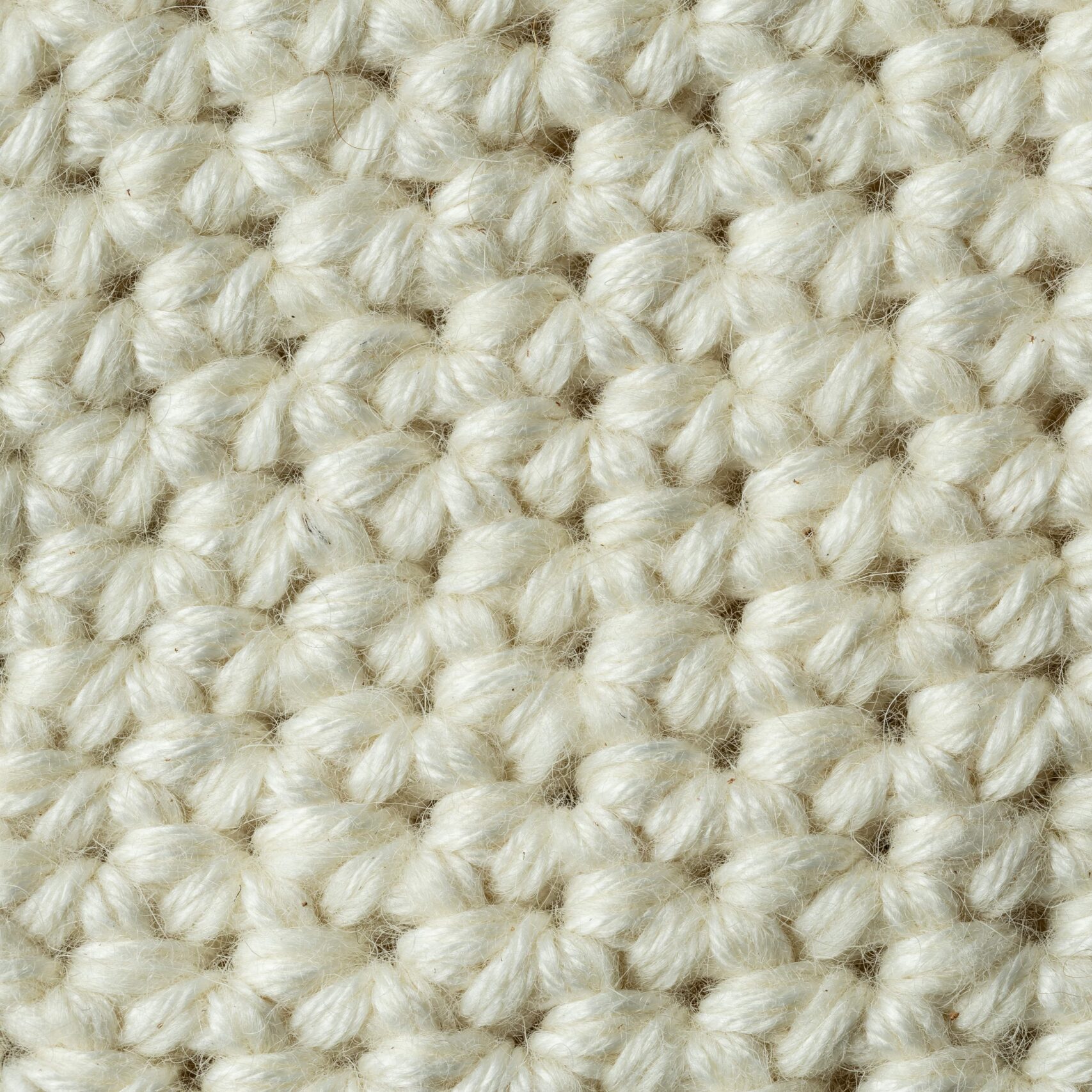 Crochet wool sample_white snow