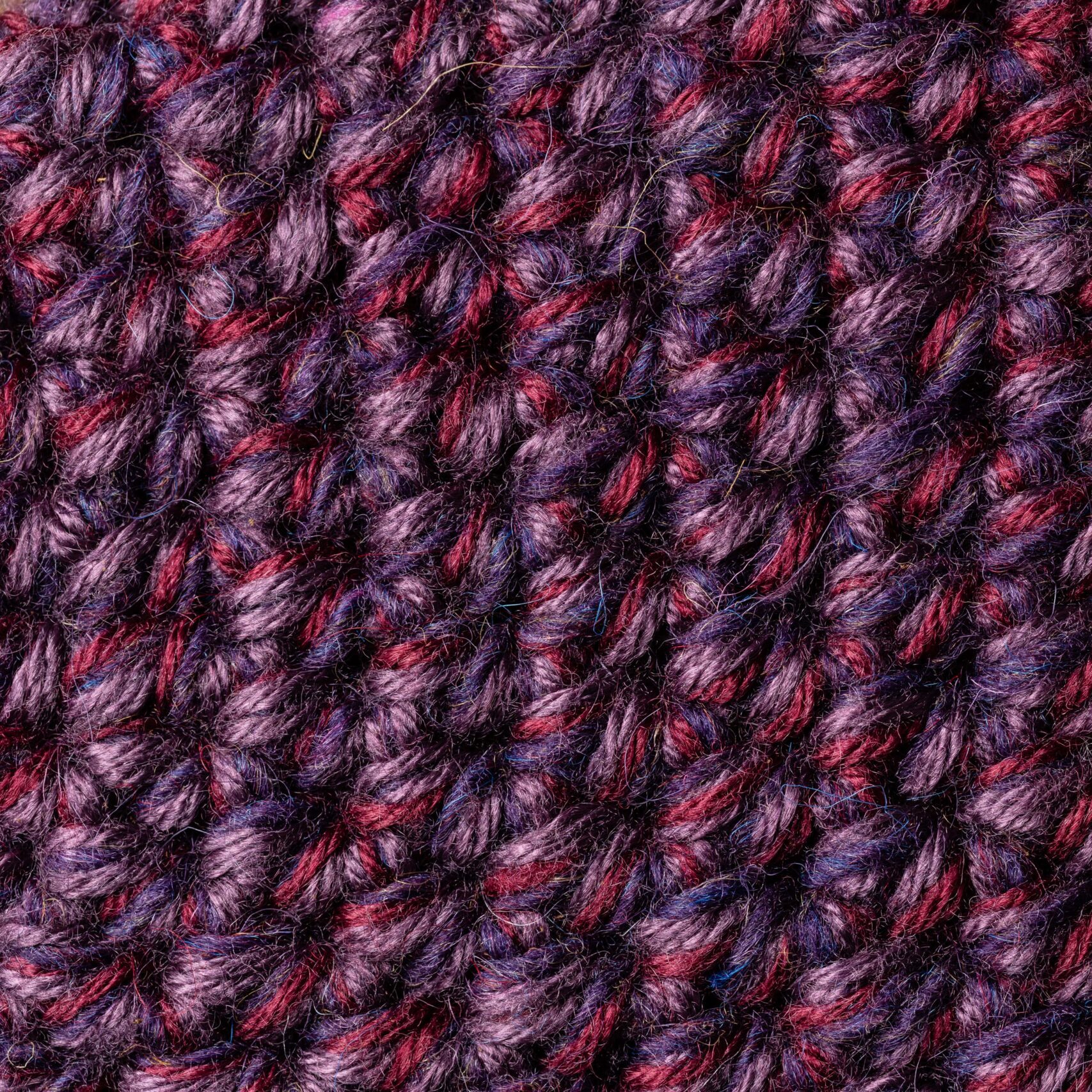 Crochet wool sample_lavender purple